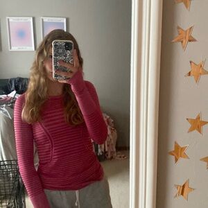 Lululemon long sleeve swiftly size 4 in heathered berry rumble